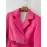 Women Clothing Spring Collared Long Sleeves Cropped Pullover Business Suit Hollow Out Cutout Dress
