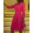 New V Neck Strap Waist Medium Solid Thousand Bird Grid Pleated Dress