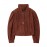 Elegant Women Clothing Solid Color Suede Pleated Stand Collar Coat
