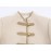 Women Clothing Casual Padded Shoulder Bends Hitches Chinese Knot Button Top