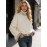 Autumn Winter Half Turtleneck Hook Line Color Collision Design Loose Office Pullover Sweater for Women