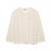 Women Clothing Autumn Gentle Fresh Beige Hollow Out Cutout Crocheted Short Sweater Women