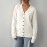 Women Clothing Solid Color Sweater Button Knitted Cardigan Fall Sweater Coat