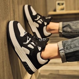 Men'S Lightweight Sneakers - Low-Top Lace-Up Sneakers in / Accent, Cushioned EVA Insole & Non-Slip Rubber Outsole for Gym, Office, Everyday - Minimalist Formal & Casual Shoes - Durable Synthetic Upper, Gym Footwear, Classic Style, Sleek Design
