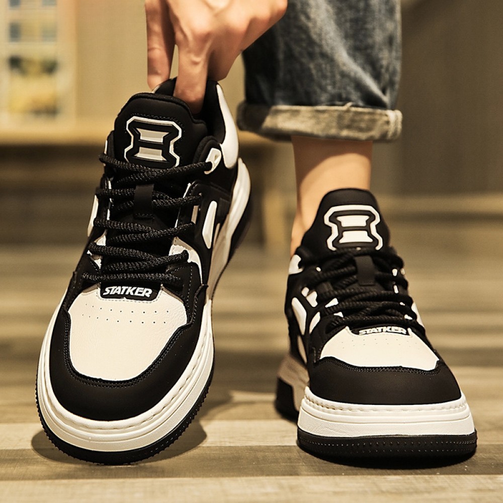 Men'S Lightweight Sneakers - Low-Top Lace-Up Sneakers in / Accent, Cushioned EVA Insole & Non-Slip Rubber Outsole for Gym, Office, Everyday - Minimalist Formal & Casual Shoes - Durable Synthetic Upper, Gym Footwear, Classic Style, Sleek Design