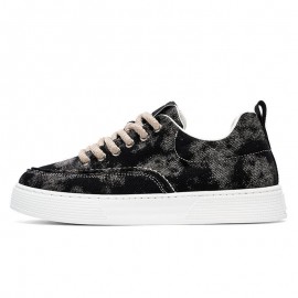 Men's Vintage Sneakers Low-Top Canvas Shoes - Classic American Retro Plaid & Round Toe Lace-Up, Breathable Sole Skate Shoes Suitable for Casual,, Gym, Casual Attire - Comfortable Streetwear Kicks
