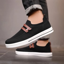 Men'S Breathable Low-Top Skate Sneakers - All-Season Comfort with EVA Cushioning Sole, Round Toe Design & Arch Support - Lightweight Streetwear Skate Shoes for Casual, New Balanced Women Skateboarding Shoes, Mens Shoes Sneaker, Men Sneaker, Men Shoe