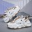 Men'S Low-Top Breathable Skate Sneakers - PU Mesh & Synthetic Upper, Durable PVC Sole, White with Brown Accents, Classic Fashion Sneakers for Casual, Running, Training & Workouts, Skate Shoes, Everyday Footwear, Sporty Design, Comfortable Fit
