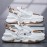 Men'S Low-Top Breathable Skate Sneakers - PU Mesh & Synthetic Upper, Durable PVC Sole, White with Brown Accents, Classic Fashion Sneakers for Casual, Running, Training & Workouts, Skate Shoes, Everyday Footwear, Sporty Design, Comfortable Fit