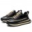 Men's Height Increasing Running Shoes with Thick Sole & Spring Lift - Mid-Top Athletic Sneakers for Height, Outsole & Microfiber, Spring/Fall Sports & Casual Wear - Black (Model)