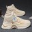 New Men'S High-top Dad Sneakers | Thick-soled, Breathable Mesh, Trendy Versatile Casual Shoes, and PVC Upper, Lace Closure, Spring/Fall Season