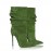 European and American Style Pleated Mid-Calf Boots | New Pointed Toe Patchwork High Heel Sexy Fashion Boots with Stiletto Heel, Slip-on Closure, and Rubber Sole