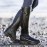 Large Size Women'S Long Boots | European American Style, Flat Round Toe, Low Block Heel, Rubber Upper and Sole