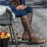 Large Size Women'S Long Boots | European American Style, Flat Round Toe, Low Block Heel, Rubber Upper and Sole