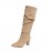 Womens High Heel Boots Pointed Toe Knee High Slouch Boots Pleated Detail | Winter Fashion, Block Heel, Slip-on Closure, Plush Lined, Women Shoes