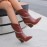 European and American New Style Women's Crocodile Pattern Short Boots, Barefoot Boots, Chain Decorated Pointed Western Boots, Unique Heel Fashion Short Boots, Suitable for Parties and Daily Wear, Women Shoes