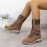 Women'S Winter Snow Boots with Thickened Rubber Sole & Plush - High-Top Ankle Support, Round Toe, Flat Heel, Buckle Strap & Zipper Closure, Warm Insulated Mid-Calf Boots for Ice & Snow, Casual & Semi-Formal Outfits () - Easy-Care Synthetic Upper