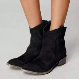 Womens Boots Ankle Boots Fall Winter Warm Lined Plus Size 40-48 Low Heel Comfortable Wide Width Black Boots Local Warehouse Holiday Season, Women Shoes
