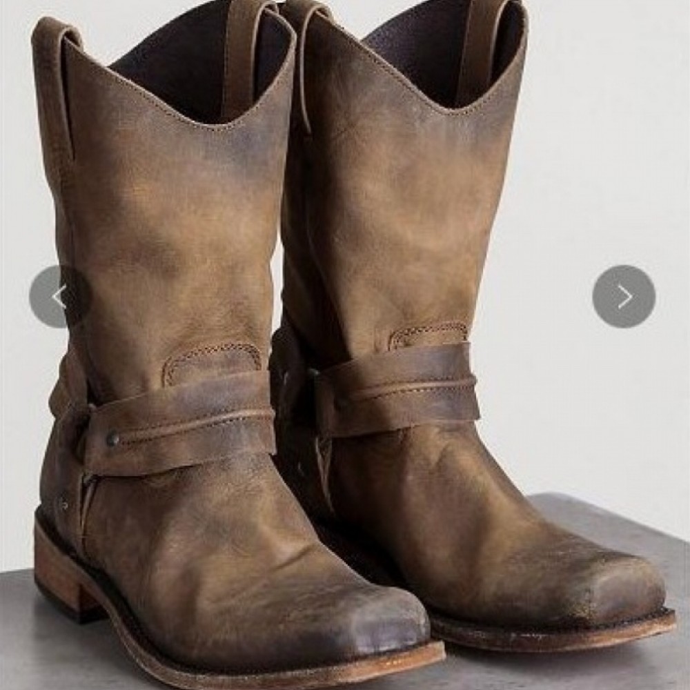 Handcrafted Distressed Western Boots | Casual Ankle Boots for Rodeo, Music Festivals, and Daily Wear, Comfortable Non-Slip Sole, American Cowgirl Style Women'S Fashion Boots, Women Shoes