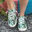 Women'S Casual Slip-On Shoes | Dongguan, China | Vibrant Green Leaf Pattern | Comfortable Fabric Upper & Soft PU Sole | All-Season Versatile Footwear | Easy Lace-Up Design, Ladies Shoes