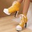 Women's Large Size High Quality Platform High-Heel Boots - Round Toe Upper, Net & Rubber Sole, Casual Winter Boots Suitable for Rain, Puddles, Daily Wear - Hand Washable Fashion Footwear