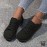 Women's Wide Width Barefoot Sneakers - Wide Toe Box, Black/White/Red/Blue Color Options | Minimalist T-Toe Design for All-Season Outdoor Sports, Tennis & Walking | Machine Washable Soft PVC & Cushioned Sole (No Heel Lift)