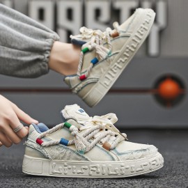 Men'S Sneakers with Dreadlock Bread Design, Comfortable for Casual Use, Durable, Versatile, And Trendy in Multiple Colors